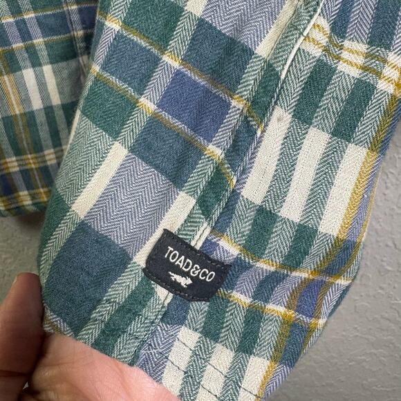 TOAD & CO Shirt XL Airsmyth Lightweight Plaid Flannel Button Down Recycled - Picture 11 of 15